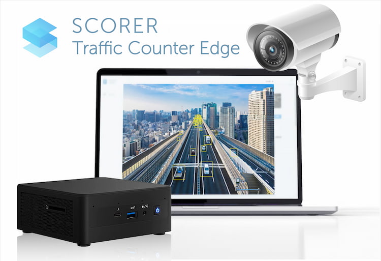 AIカメラソリューションを活用した交通量・人数カウント「SCORER Traffic Counter Edge」